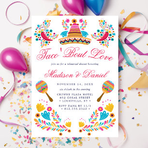Mexikanisches Fiesta Floral Sombrero Probe Dinner Einladung