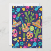 Mexikanisches Fiesta Floral Sombrero Probe Dinner Einladung (Rückseite)