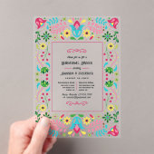 Mexikanisches Fiesta Folk Art Probe Dinner Acryleinladungen (Insitu (Handheld))