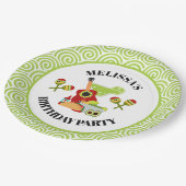 Mexikanisches Fiesta Food Geburtstag Pappteller (Schrägansicht)