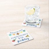 Mexikanisches Fiesta Fun Farbenfrohe Kindergeburts Rechteckiger Pappuntersetzer (Vor Ort)