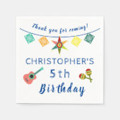 Mexikanisches Fiesta Fun Farbenfrohe Kindergeburts Serviette (Vorderseite)