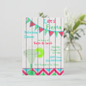 Mexikanisches Fiesta Hochzeit Probe Dinner Einladu Einladung (Stehend Vorderseite)