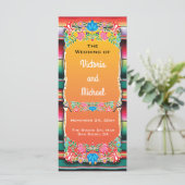 Mexikanisches Fiesta-Hochzeitsprogramm Programm (Stehend Vorderseite)