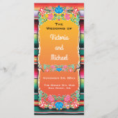 Mexikanisches Fiesta-Hochzeitsprogramm Programm (Vorderseite)