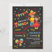 Mexikanisches Fiesta Joint Birthday Invitation Boy Einladung (Vorderseite)