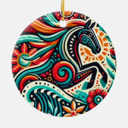 mexikanisches Fiesta Keramik Ornament (Hinten)