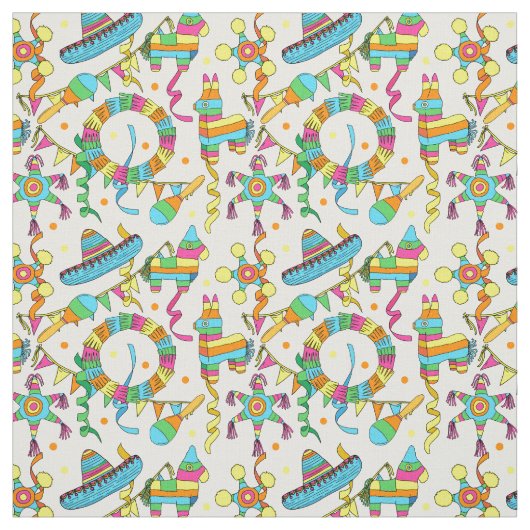 Mexikanisches Fiesta Kids Pinata Party Stoff (Muster)