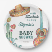 Mexikanisches Fiesta kleine Muchacho-Babyduschtemp Pappteller (Vorderseite)