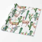 mexikanisches Fiesta Llama Musterpapier Geschenkpapier (Ungerollt)