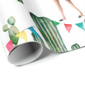 mexikanisches Fiesta Llama Musterpapier Geschenkpapier (Rolleneckpunkt)