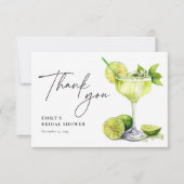 Mexikanisches Fiesta-Margarita-Brautparty Dankeskarte (Vorderseite)