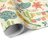 Mexikanisches Fiesta Niedlich Gemustert Geschenkpapier (Rolleneckpunkt)