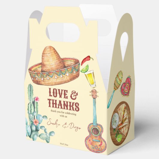 mexikanisches Fiesta-Party personalisiert Geschenkschachtel (Geöffnet)