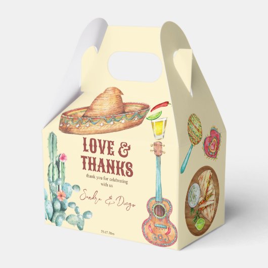 mexikanisches Fiesta-Party personalisiert Geschenkschachtel (Vorderseite)