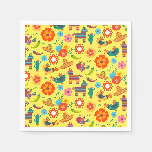 Mexikanisches Fiesta Party Serviette (Vorderseite)