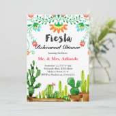 Mexikanisches Fiesta Probe Dinner Einladung (Stehend Vorderseite)