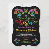 Mexikanisches Fiesta Probe Dinner mit Stickerei Einladung (Vorderseite)