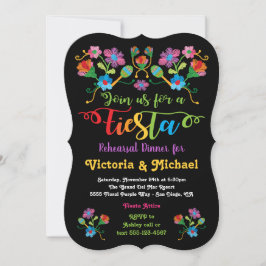 Mexikanisches Fiesta Probe Dinner mit Stickerei Einladung