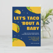Mexikanisches Fiesta Taco Thema Gender Reveal Part Einladung (Stehend Vorderseite)