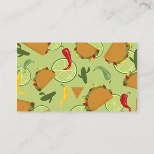 Mexikanisches Fiesta-Tako "über Windeln Windeln Wi Begleitkarte (Rückseite)