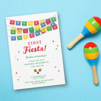 Mexikanisches Fiesta Thema Erster Geburtstag Einla Einladung