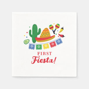 Mexikanisches Fiesta Thema Erster Geburtstag Einla Serviette
