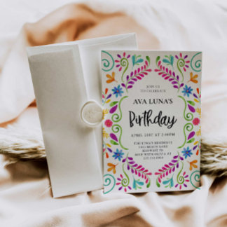 Mexikanisches Fiesta Thema Geburtstag Einladung