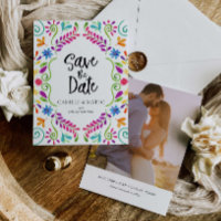 Mexikanisches Fiesta-Thema Save the Date mit Foto
