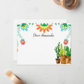 Mexikanisches Fiesta Time Kapsel Gästebuch Mitteilungskarte (Vorderseite/Rückseite Beispiel)