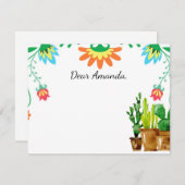 Mexikanisches Fiesta Time Kapsel Gästebuch Mitteilungskarte (Vorne/Hinten)