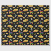 Mexikanisches Fiesta- und Día-de-Muertos-Geschenkp Geschenkpapier (Flach)