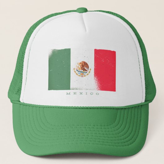 mexikanisches Flaggendesign Truckerkappe (Vorderseite)