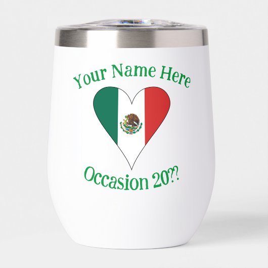 Mexikanisches Flaggenherz Personalisiert