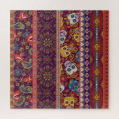 Mexikanisches Flickwerk: Vintages Design. Puzzle (Horizontal)