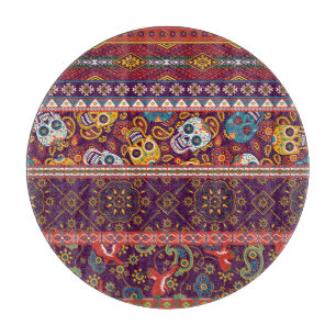 Mexikanisches Flickwerk: Vintages Design. Schneidebrett