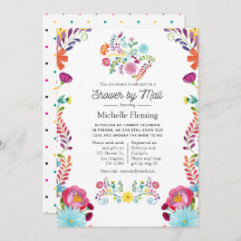 Mexikanisches Floralfiesta Brautparty per Mail Einladung