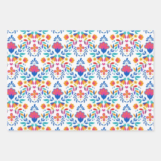 mexikanisches Folkloremuster Geschenkpapier Set (Vorderseite)