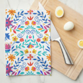 mexikanisches Folkloremuster Geschirrtuch (Viertel Falte)