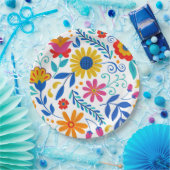 mexikanisches Folkloremuster Pappteller (Party)