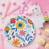 mexikanisches Folkloremuster Pappteller (Party)