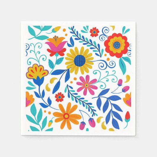 mexikanisches Folkloremuster Serviette (Vorderseite)