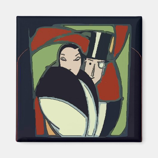 Mexikanisches formales Paar Tile Magnet (Vorne)