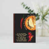 Mexikanisches Gewürz-Mix Rezept Postkarte (Stehend Vorderseite)