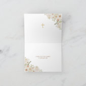 Mexikanisches Gold Fiesta Boy Taufe abschließen Dankeskarte (Innenseite)