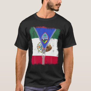 Mexikanisches Guam Chamorro Flag Zip T-Shirt