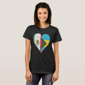 Mexikanisches Hamian-Flaggenherz T-Shirt (Vorne ganz)