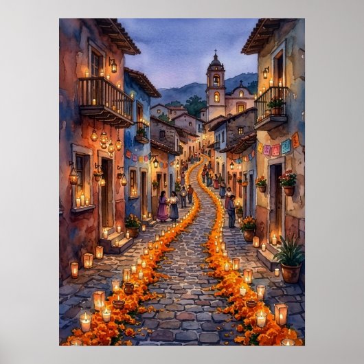 Mexikanisches Herbstposter Poster (Vorne)