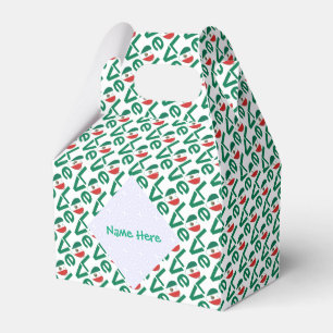 Mexikanisches Herz LOVE Kachel-Giebel personalisie Geschenkschachtel