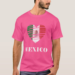 Mexikanisches Herz mexikanische Flaggenroots Españ T-Shirt